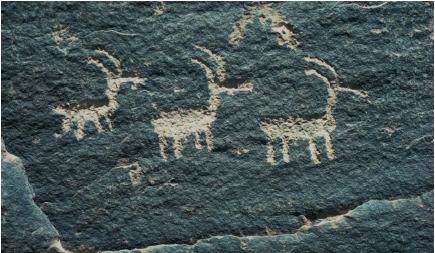 Petroglyphs by an ancient American culture. (Reproduced by permission of Field Mark Publications.)