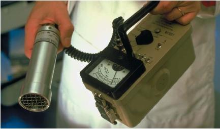 A handheld Geiger counter. (Reproduced by permission of Photo Researchers, Inc.)